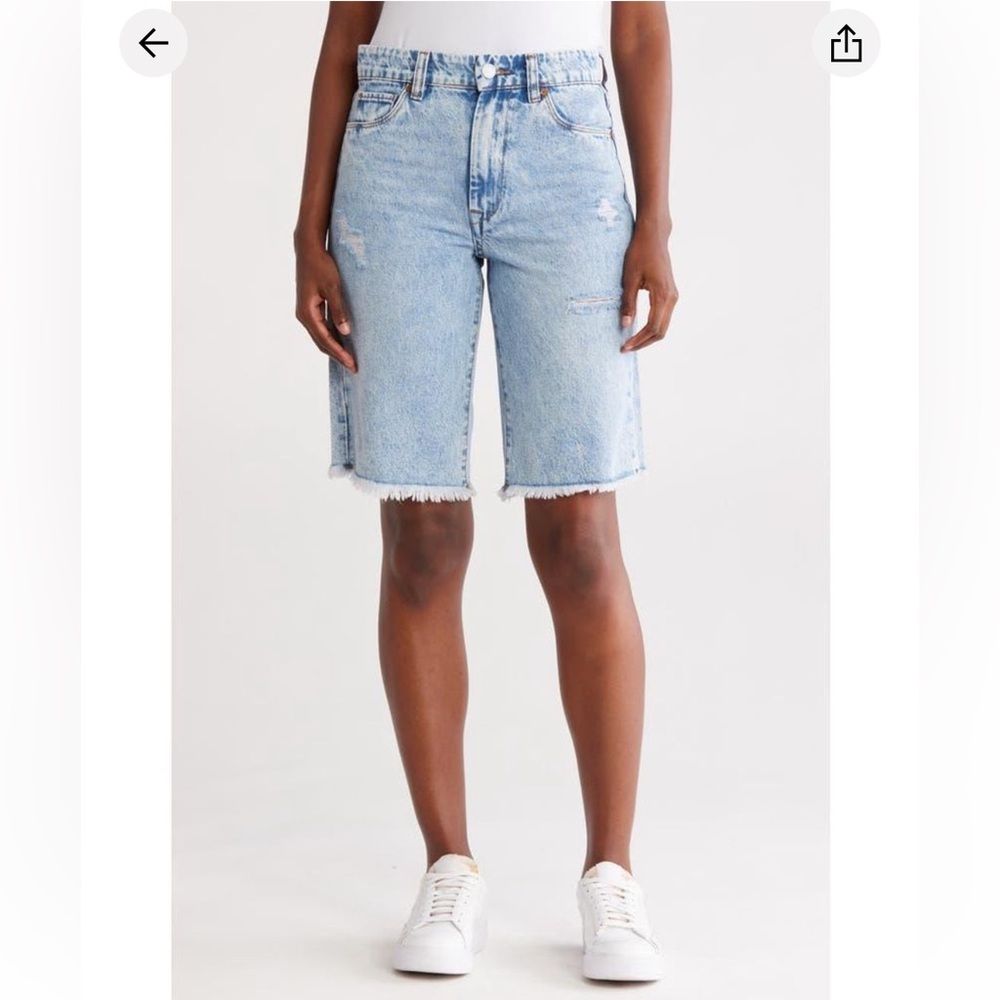 Blank NYC Light Blue bermuda Denim shorts